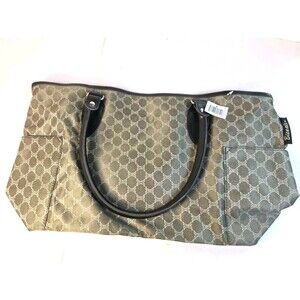 New Bienali  Designer Tote Bag Purse Larde Handbag Brown Beige